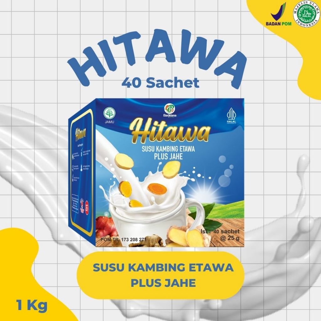 

[1KG 40 SACHET] HITAWA SUSU KAMBING ETAWA PLUS JAHE