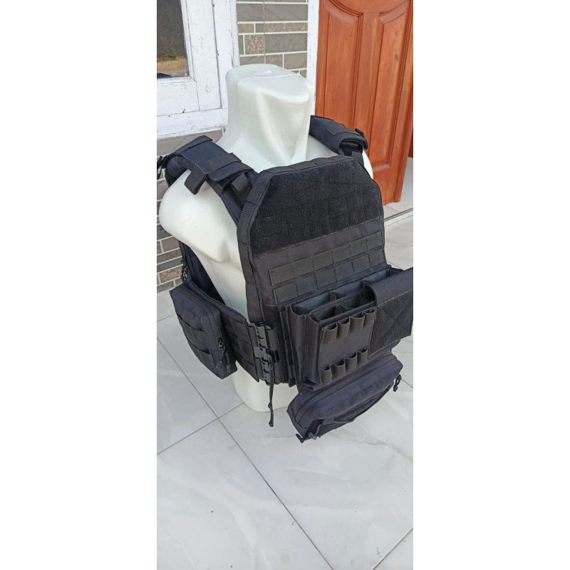 Body vest Black MAMBA Warior King Body vest Black MAMBA Quick release Rompi anti peluru TNI POLRI BR
