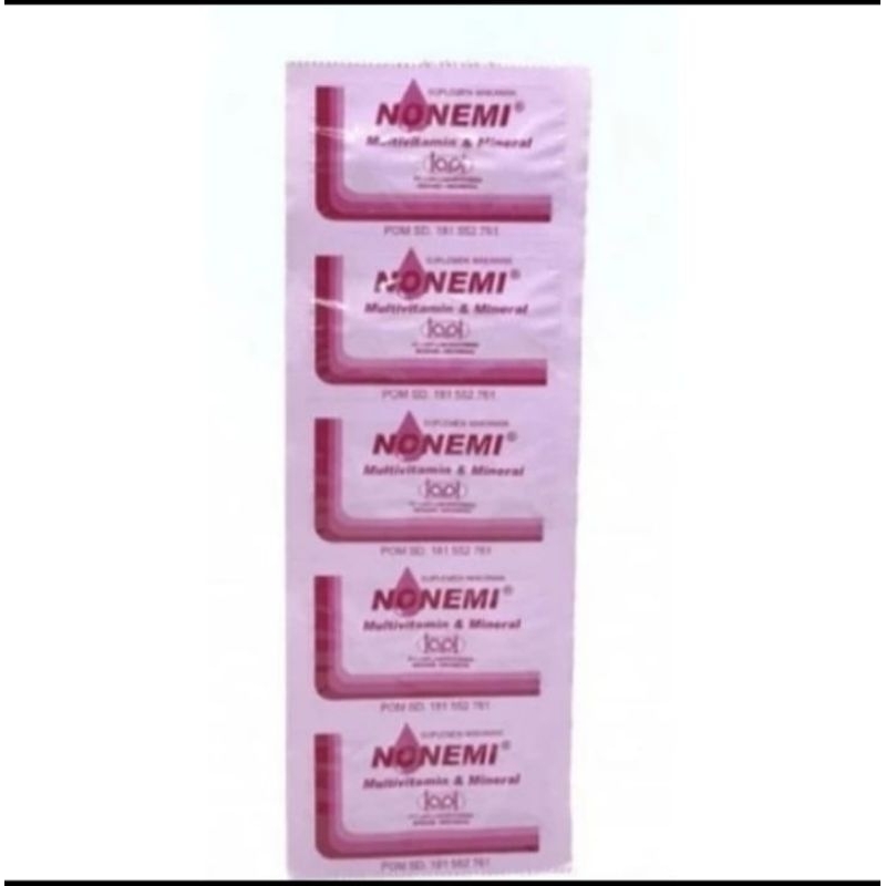 Nonemi penambah darah perstrip isi 10tablet