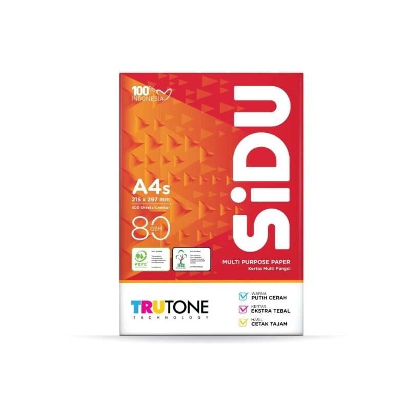 

bib Kertas HVS A4 80 Gram SIDU 1 Rim