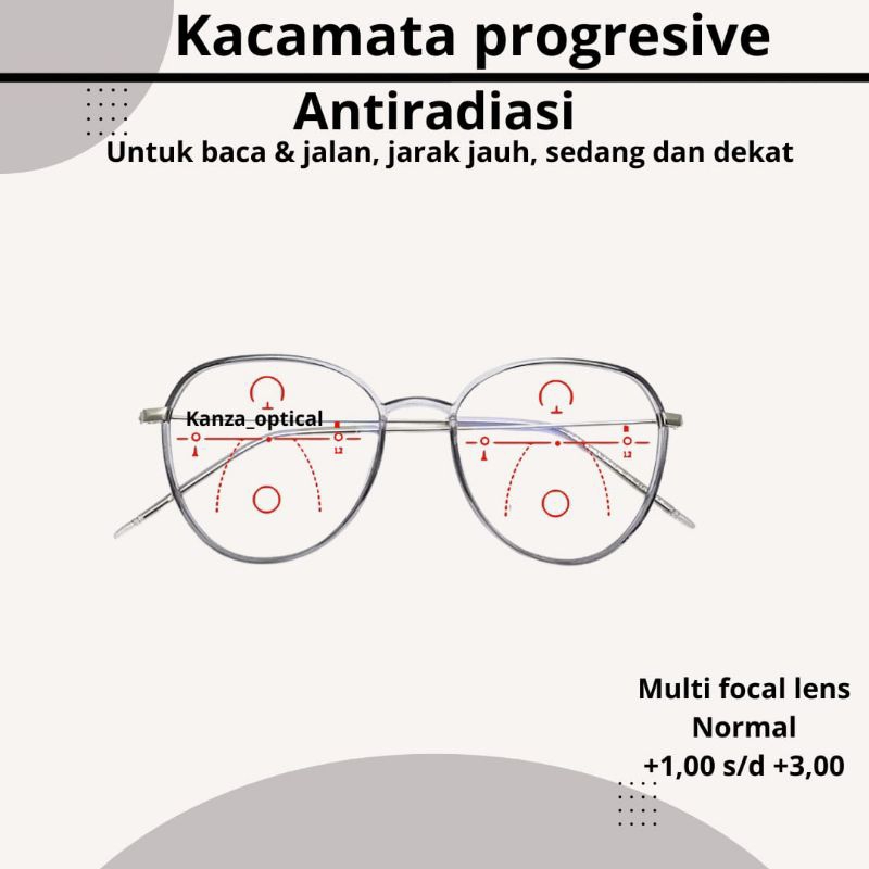 kacamata progresif antiradiasi baca dan jalan wanita kacamata lentur 2190