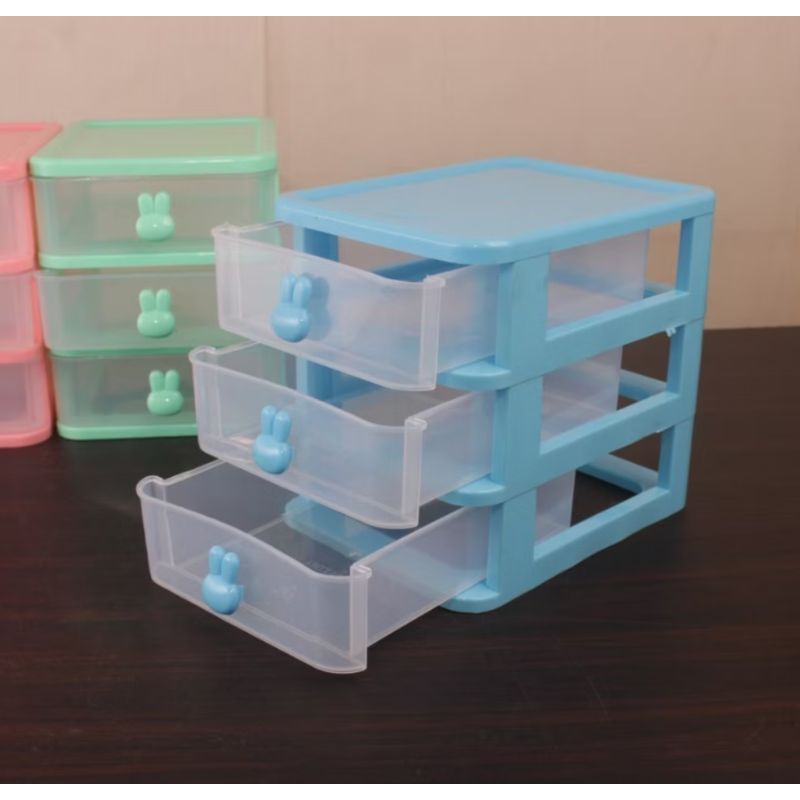 LACI MINI / LACI SERBAGUNA MINI RABBIT SSN 3 MM / laci plastik susun 3 / laci mini / tempat sendok s