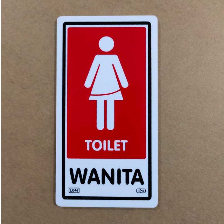 

Sign Label Acrylic/Label Akrilik Kecil - Toilet Wanita (Putih) 8x15cm