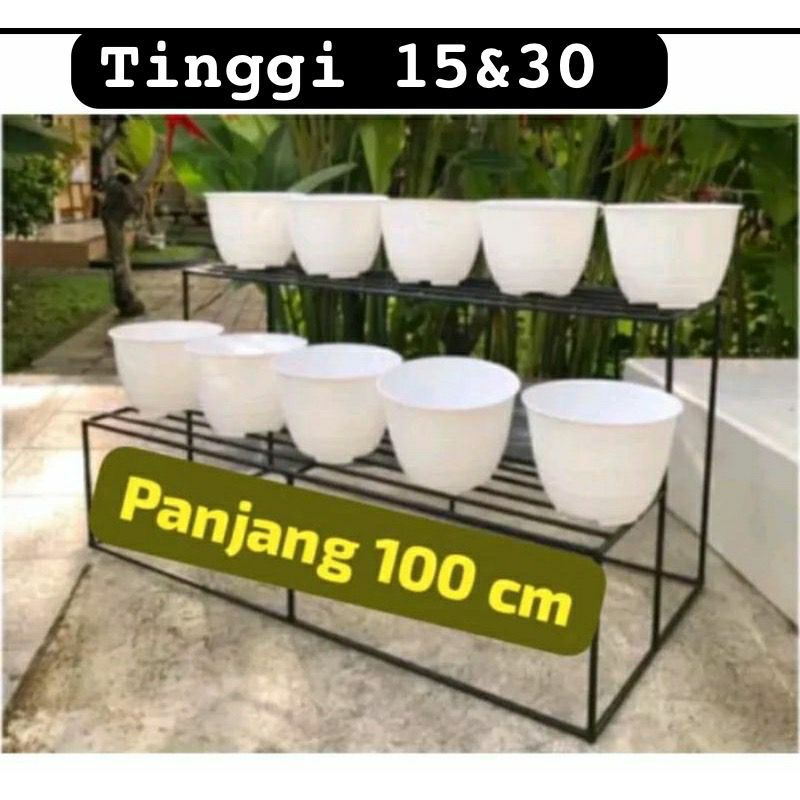 standing pot susun 2 / rak susun / rak bunga besi susun 2