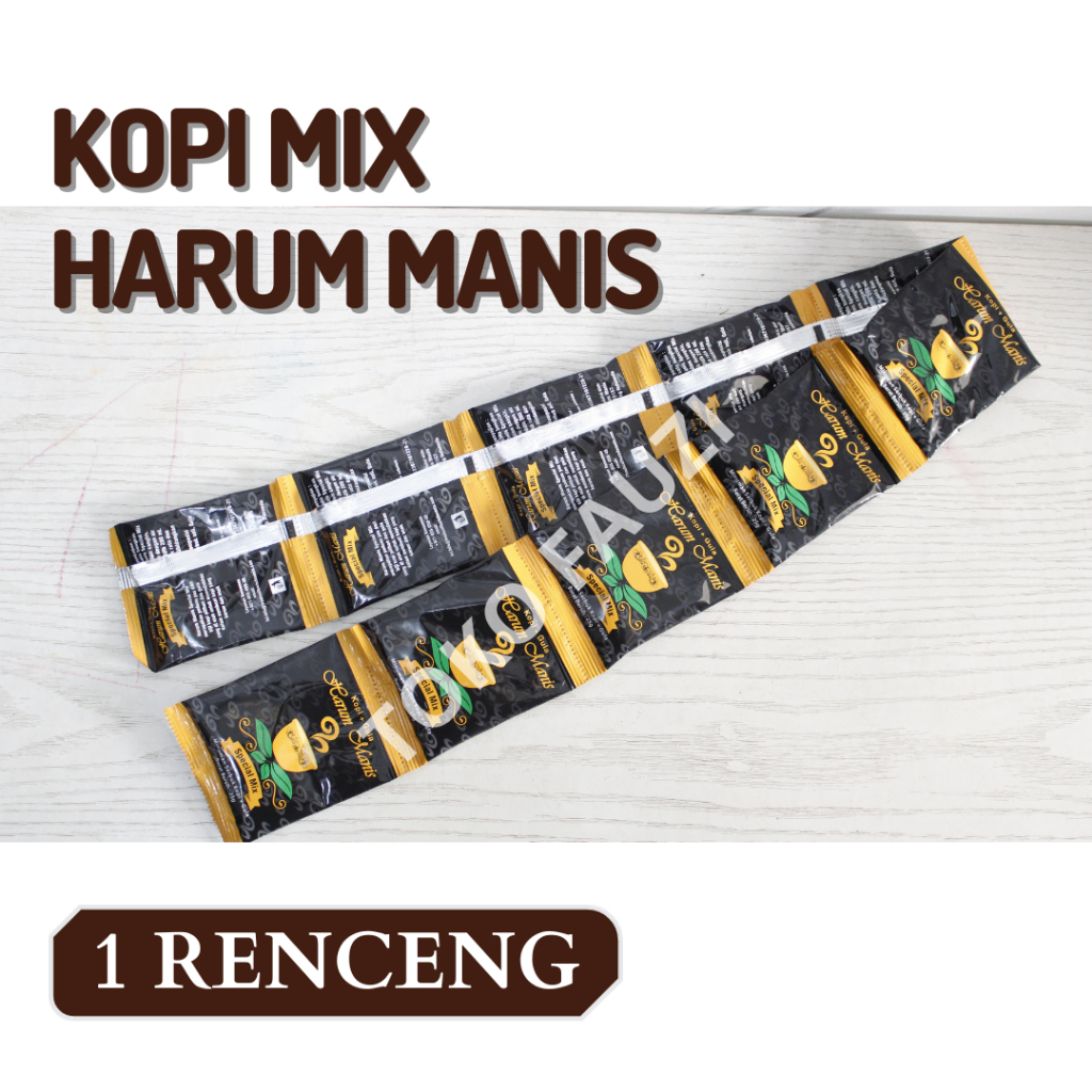 

10pcs Kopi Instan Sachet Harum Manis Kopi Mix Murni Plus Gula Asli Khas Kota Tangerang