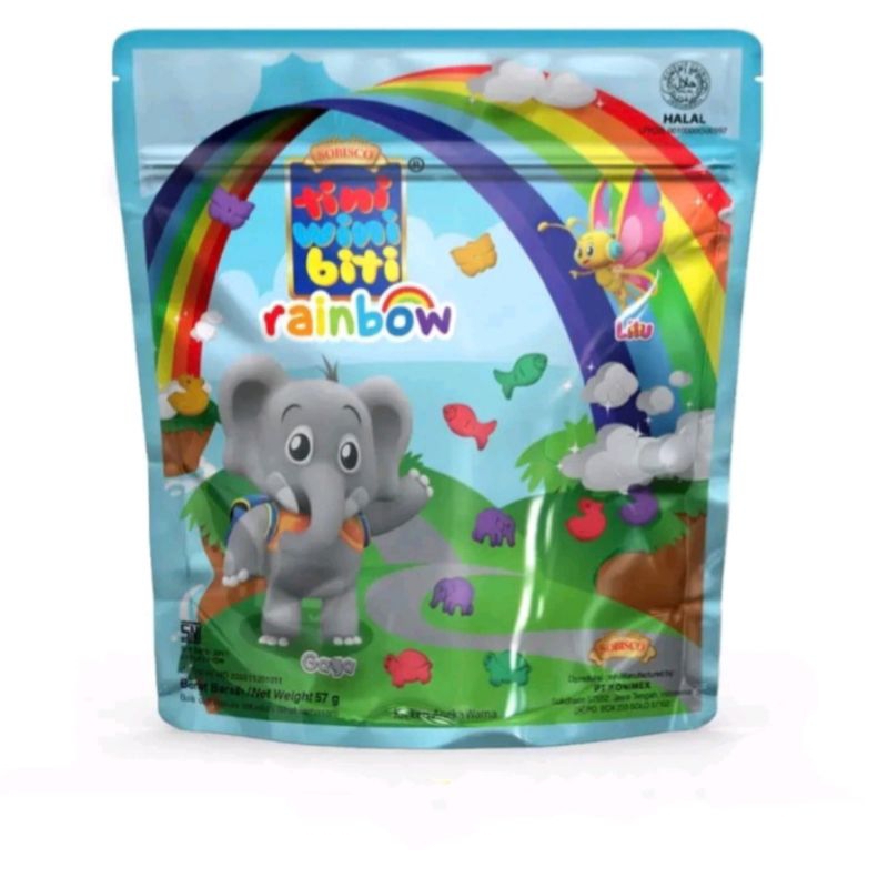 

Tini Wini Biti Rainbow Pouch 57Gr - Biskuit Anak Imut Enak Bergizi / Cemilan Anak / Snack Anak Bergizi / Biskuit Bentuk Hewan / Krekers Enak Bergizi / Krekers Aneka Warna / Snack Ultah Anak / Hampers Ultah/Snack Keluarga/ Snack Kemasan Pouch / Snack Murah