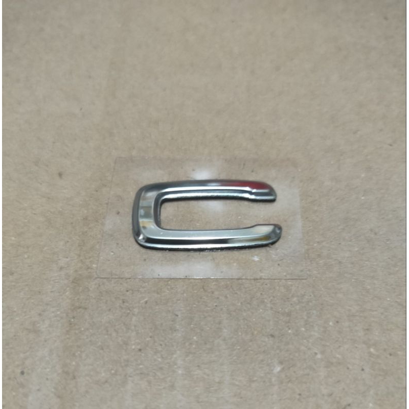 [silver crome] emblem logo huruf C Scoopy k2f timbul original