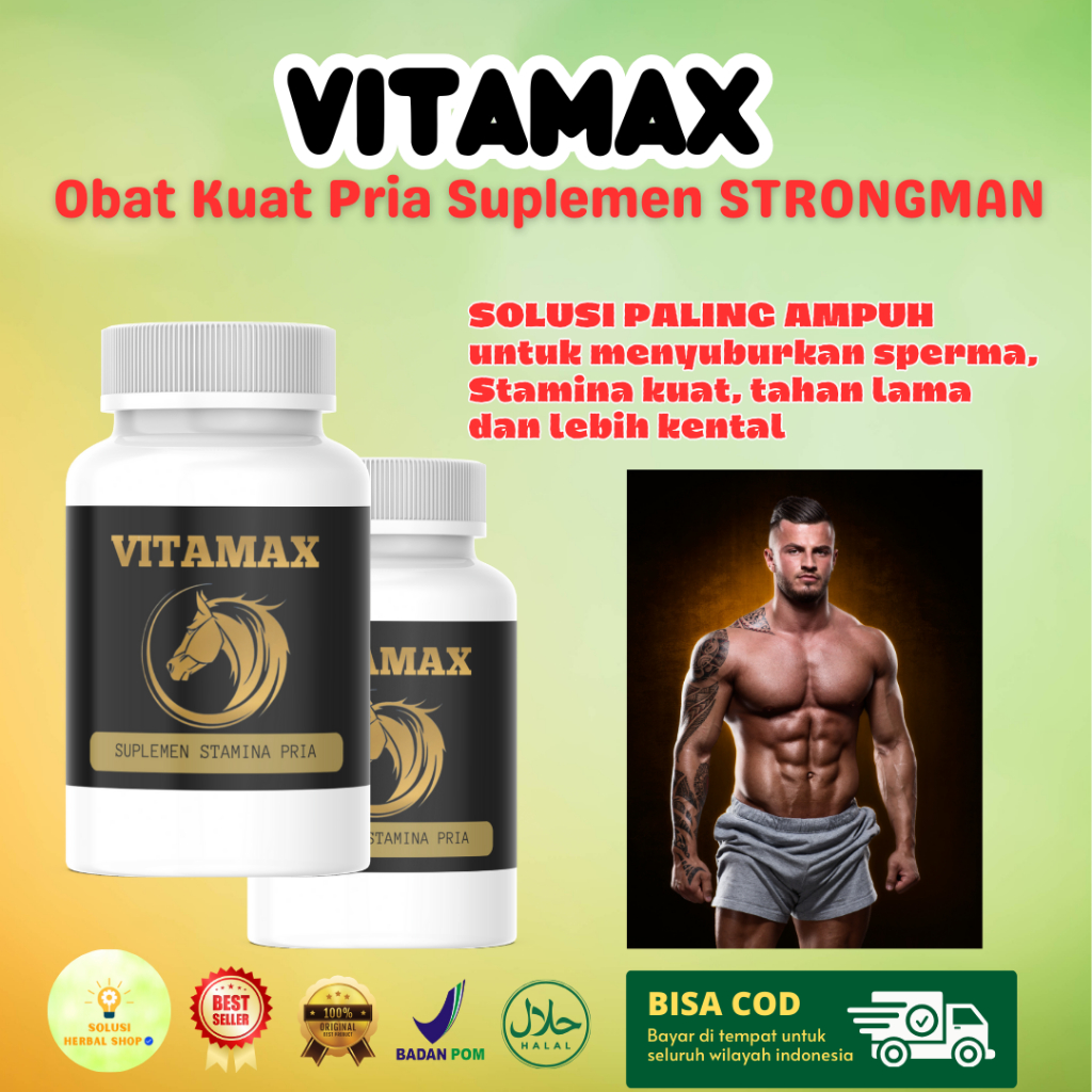 VITAMAX ORI isi 30 Kapsul Vitamax Suplemen Stamina Pria Tangguh -Suplemen Kesehatan Herbal Pria Kuat