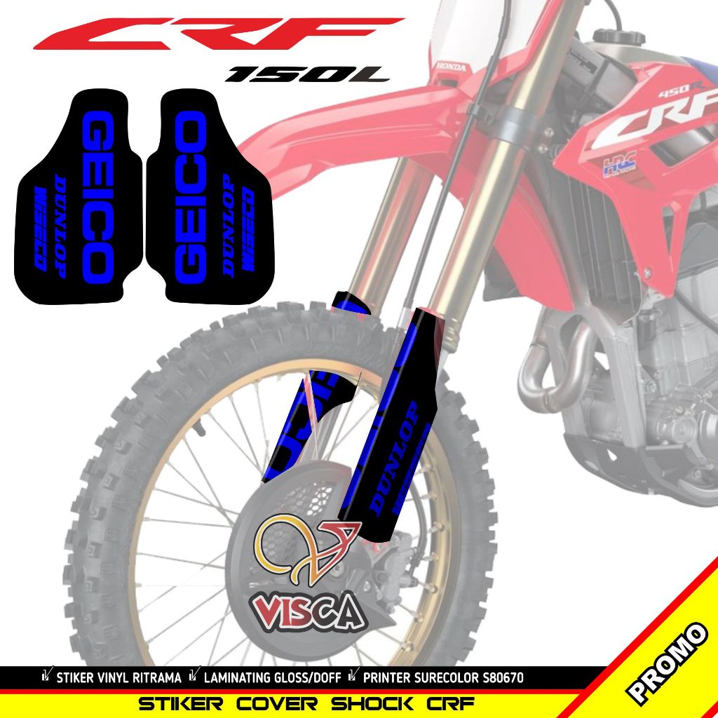 Stiker Cover Shock Honda CRF - Stiker CRF Desain Geico