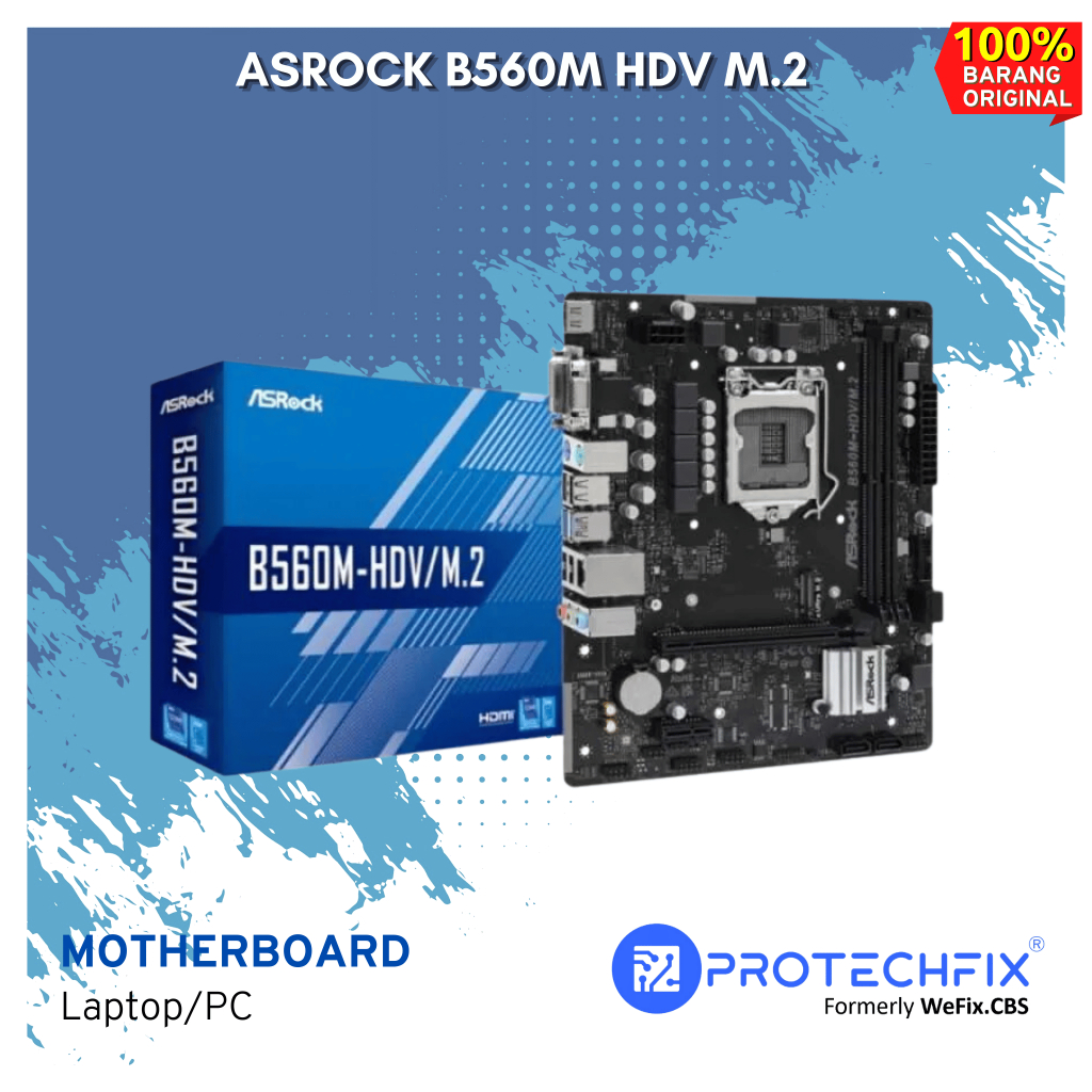 Motherboard ASROCK B560M-HDV/M.2 | Intel B560 LGA 1200 DDR4 Micro ATX
