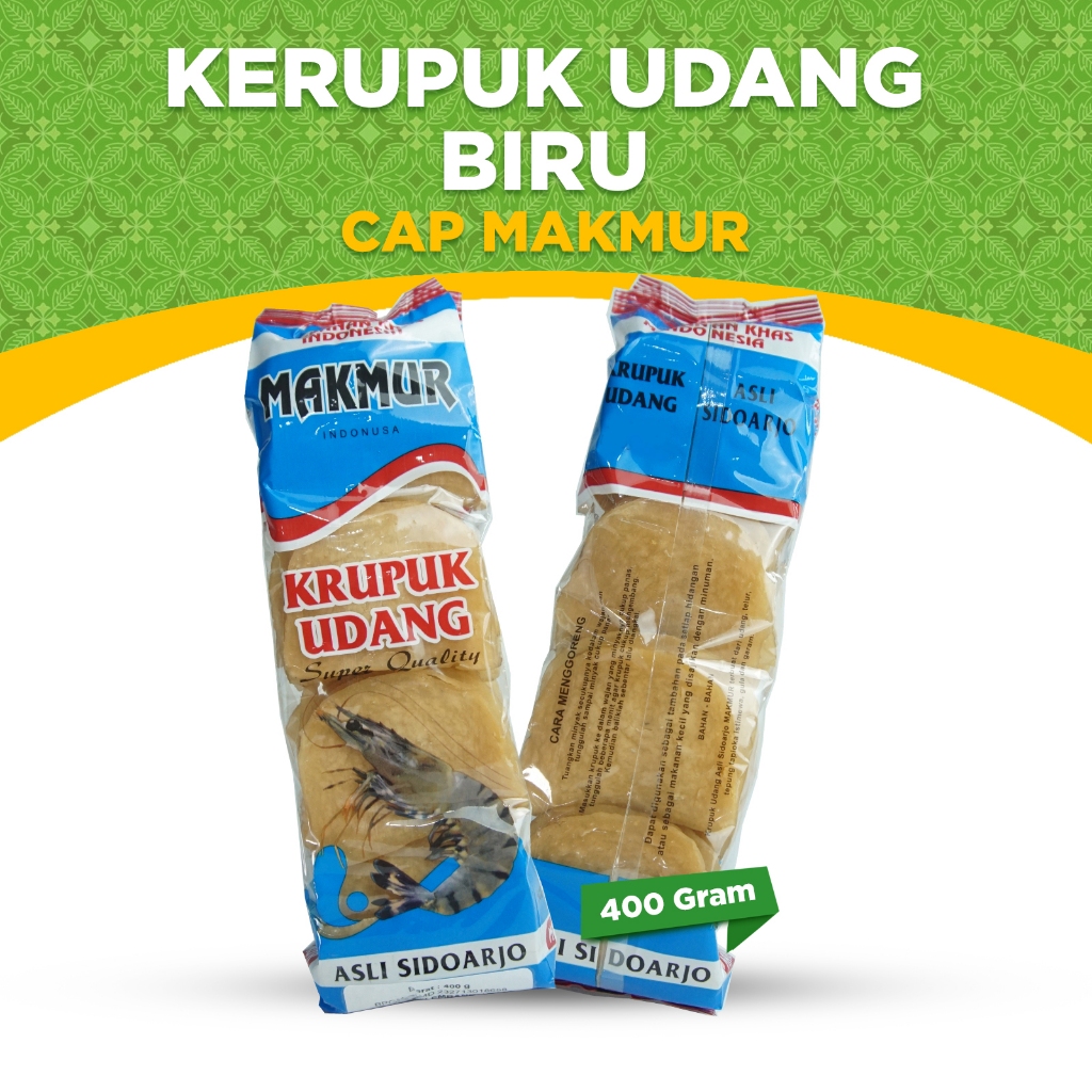 

KERUPUK MENTAH CAP MAKMUR KERUPUK UDANG BIRU RENYAH GURIH TANPA DIJEMUR
