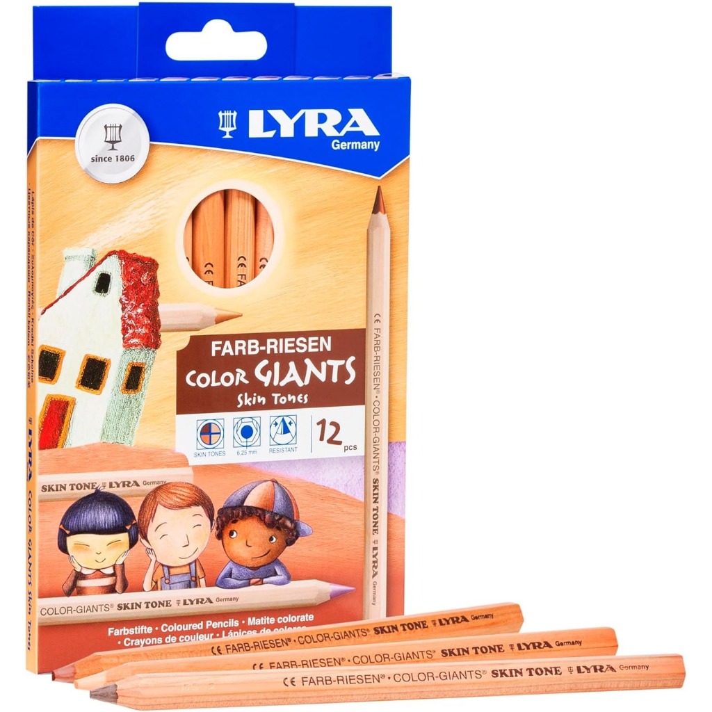 

Lyra Color Giants Skin Tones - Pensil Warna Kulit Jumbo Isi 12 Pigmen Tinggi & Tahan Lama 3931124