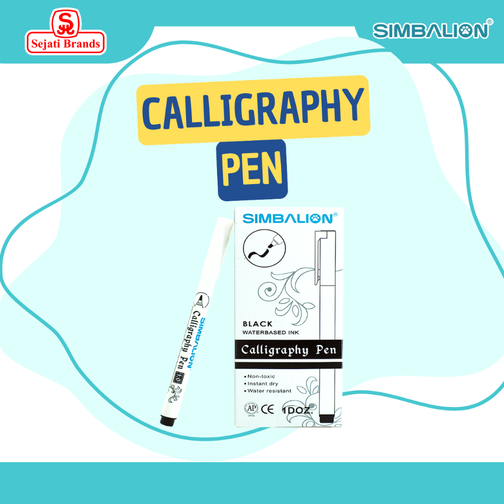 

Simbalion Pulpen Calligraphy pen / Pena Kaligrafi 1 lusin isi 12 pcs
