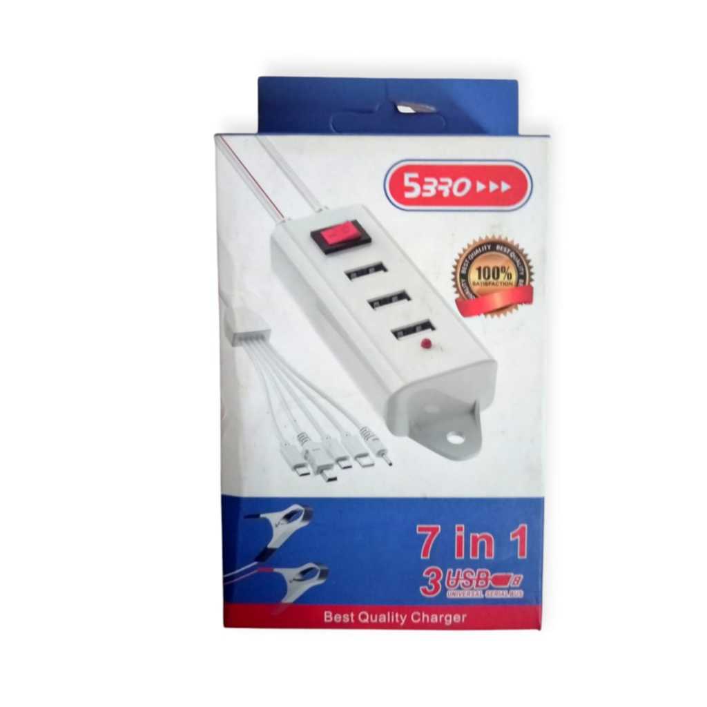 TRAVEL CHARGER AKI 5 BRO 7 IN 1 MULTI KIT