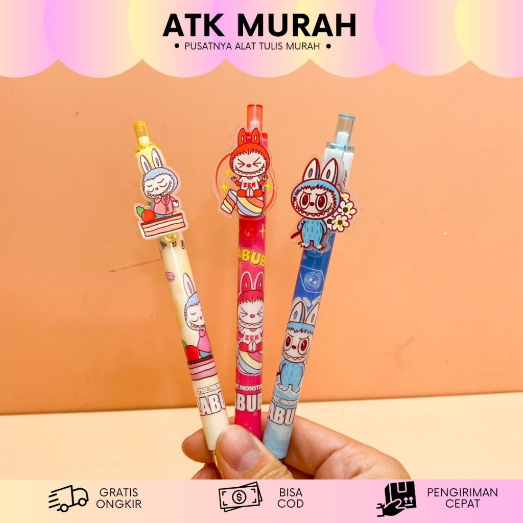 

PENA CETEK GAMBAR LABUBU PC-1522 BOLPEN PENA MEKANIK TERMURAH ALAT TULIS KANTOR BAGUS LUCU IMUT COD