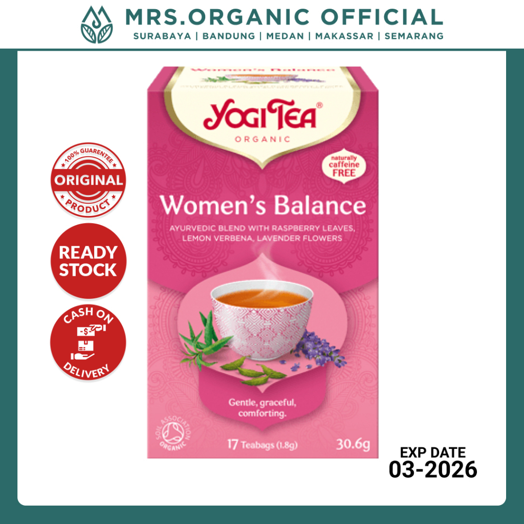 

Teh Herbal Kesehatan Imun Wanita Organik YOGI TEA Organic Woman's Balance Tea 30.6gr - Minuman Sehat