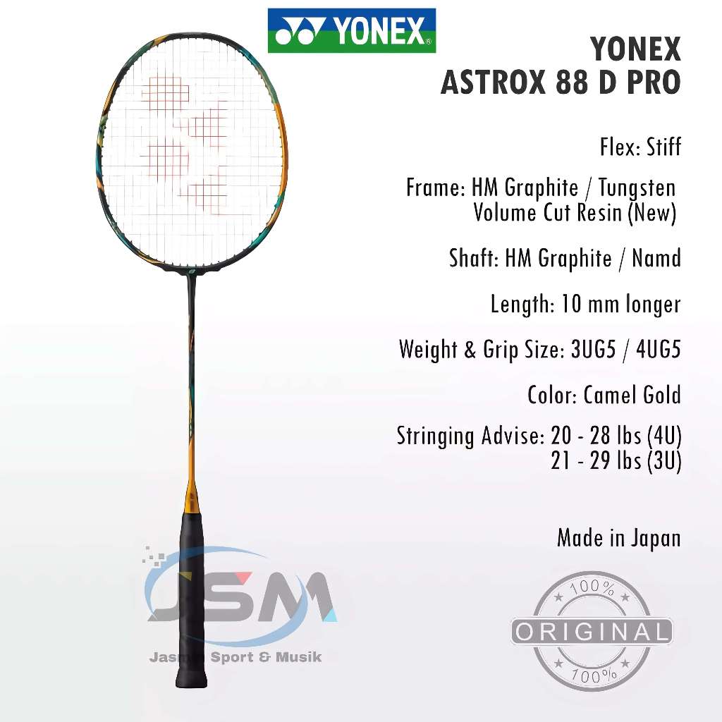 YONEX ASTROX 88S PRO / ASTROX 88D PRO RAKET BADMINTON ORIGINAL