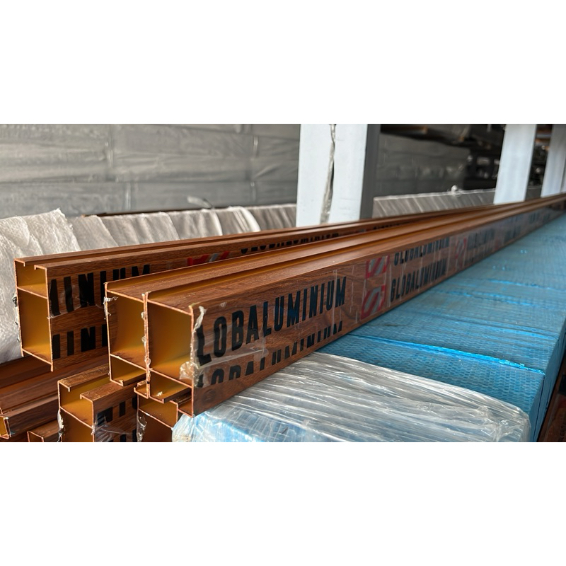 Kusen Aluminium 4inch Urat Kayu Merk Global