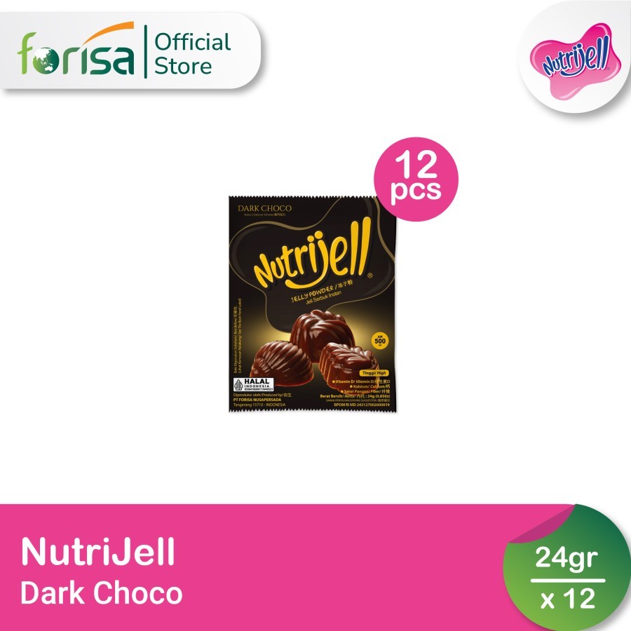 

[SPECIAL PRICE] Nutrijell Reguler Dark Choco 24 gr 12 Pcs