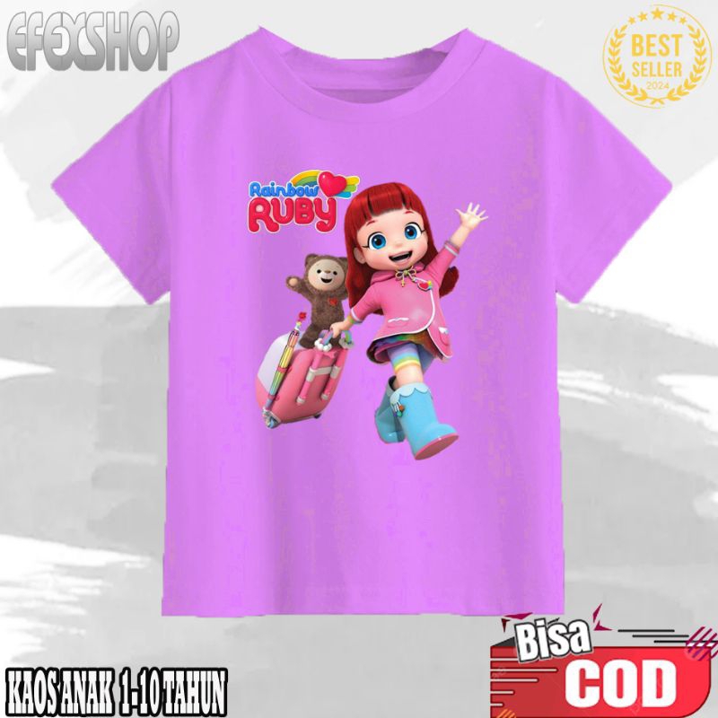BAJU KAOS ANAK RAINBOW RUBY BAJU RAINBOW RUBY ANAK