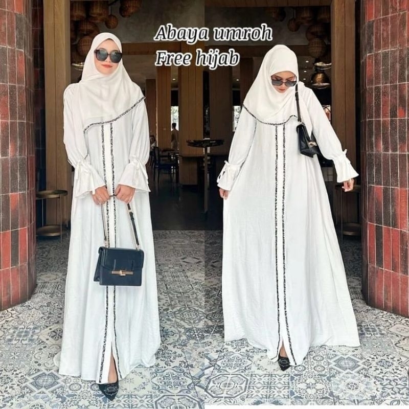 Abaya Putih Turkey Muslim Wanita
ArabAbaya Umroh mahani  White

