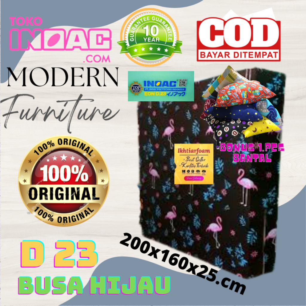 Inoac Kasur Busa nomor 2 EON LG D23 Uk 200X160X25 CM Garansi 10 Tahun Anti Kempes matras busa inoac