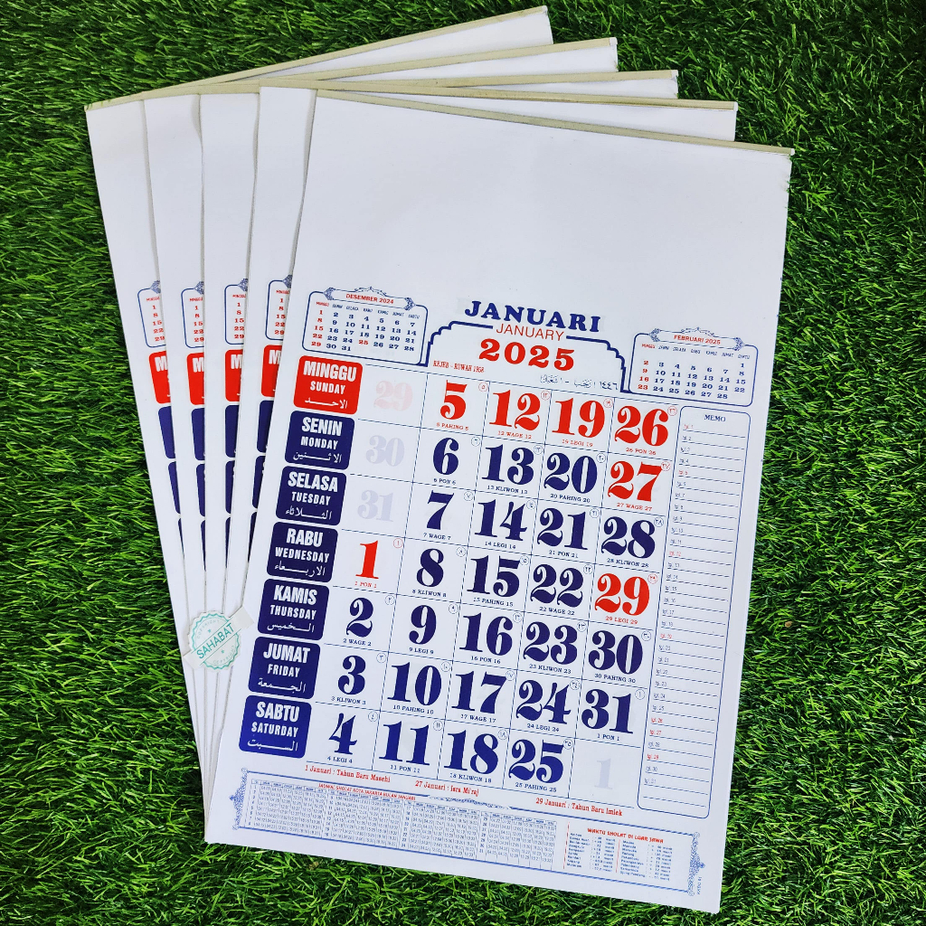

KALENDER KERJA UKURAN 32×48 CM TAHUN 2025 / KALENDER DINDING TAHUN 2025 MURAH