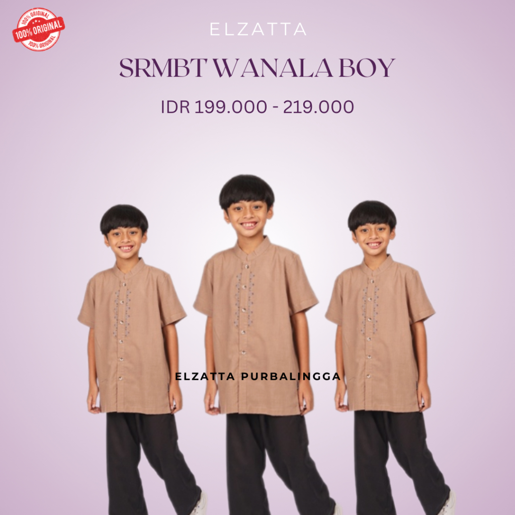 Zatta Men Srmbt Wanala Boy Koko Anak Laki-laki Bahan Katun Adem Nyaman Dipakai