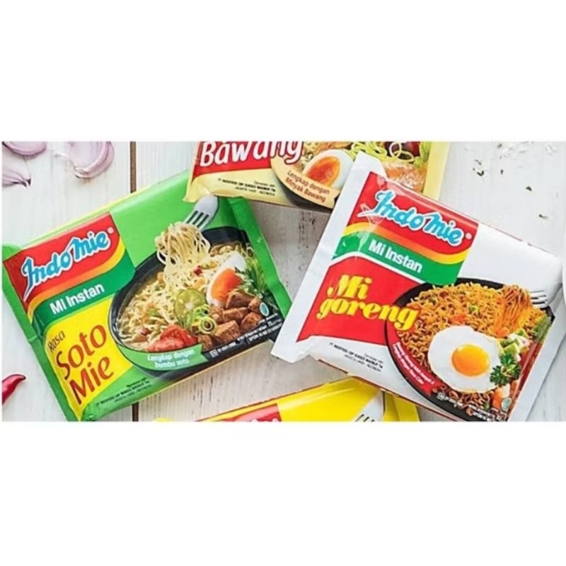 

Indomie Goreng/ Rendang /Mie Aceh /Ayam Geprek /Ayam Bawang /Soto /Kari Paket 5 Bungkus