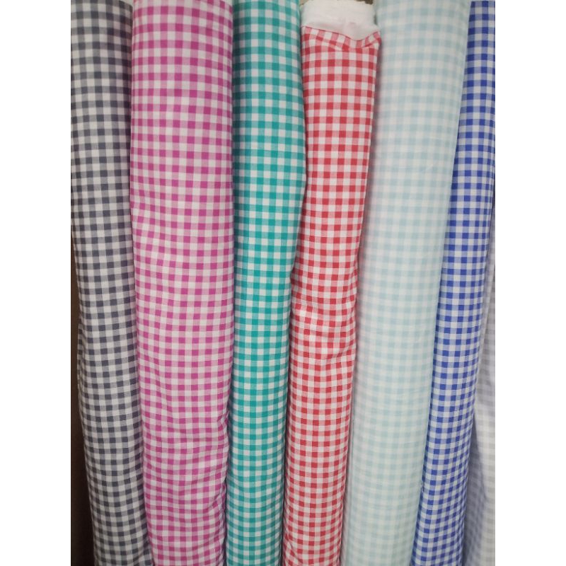 bahan kain katun jepang motif kotak