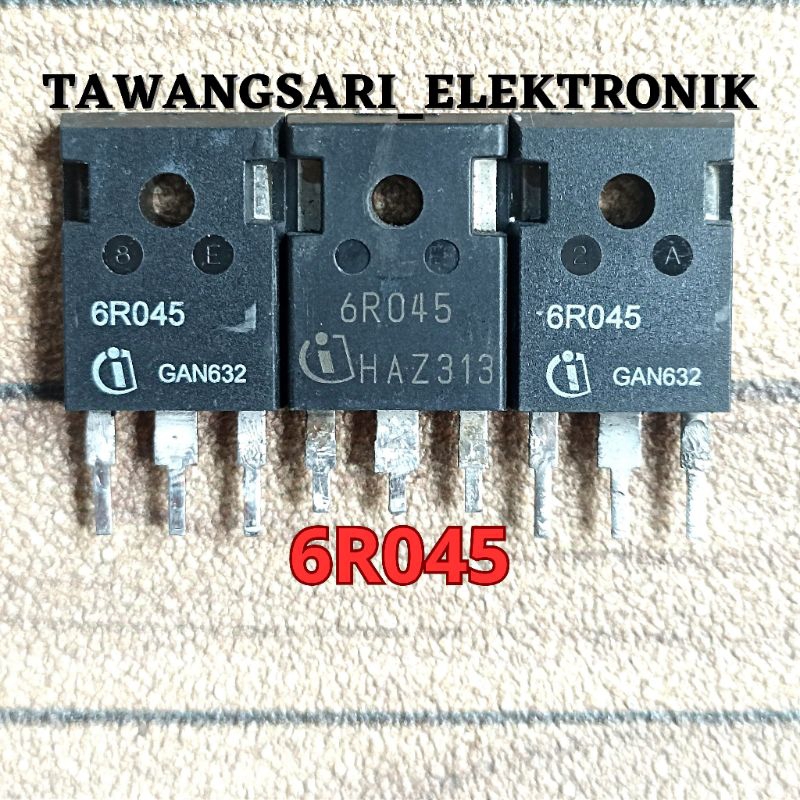 FET 6R045 MOSFET 6R045 ORIGINAL CABUTAN (60A 600V)