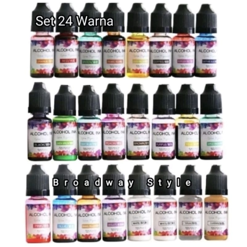 Set Pewarna Resin Slime Diy Cair Liquid Bubuk Powder Lukisan Art Fosfor Glow In The Dark