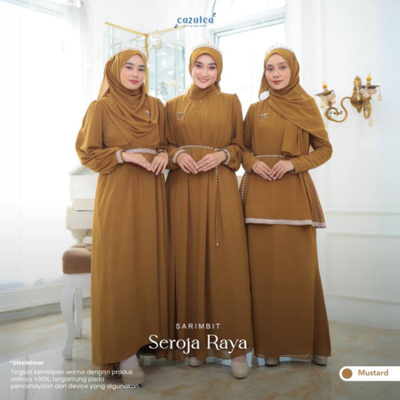 OPEN PO SARIMBIT SEROJA RAYA CAZALEA MUSTARD SARIMBIT 2025 BAJU LEBARAN KELUARGA KEKINIAN