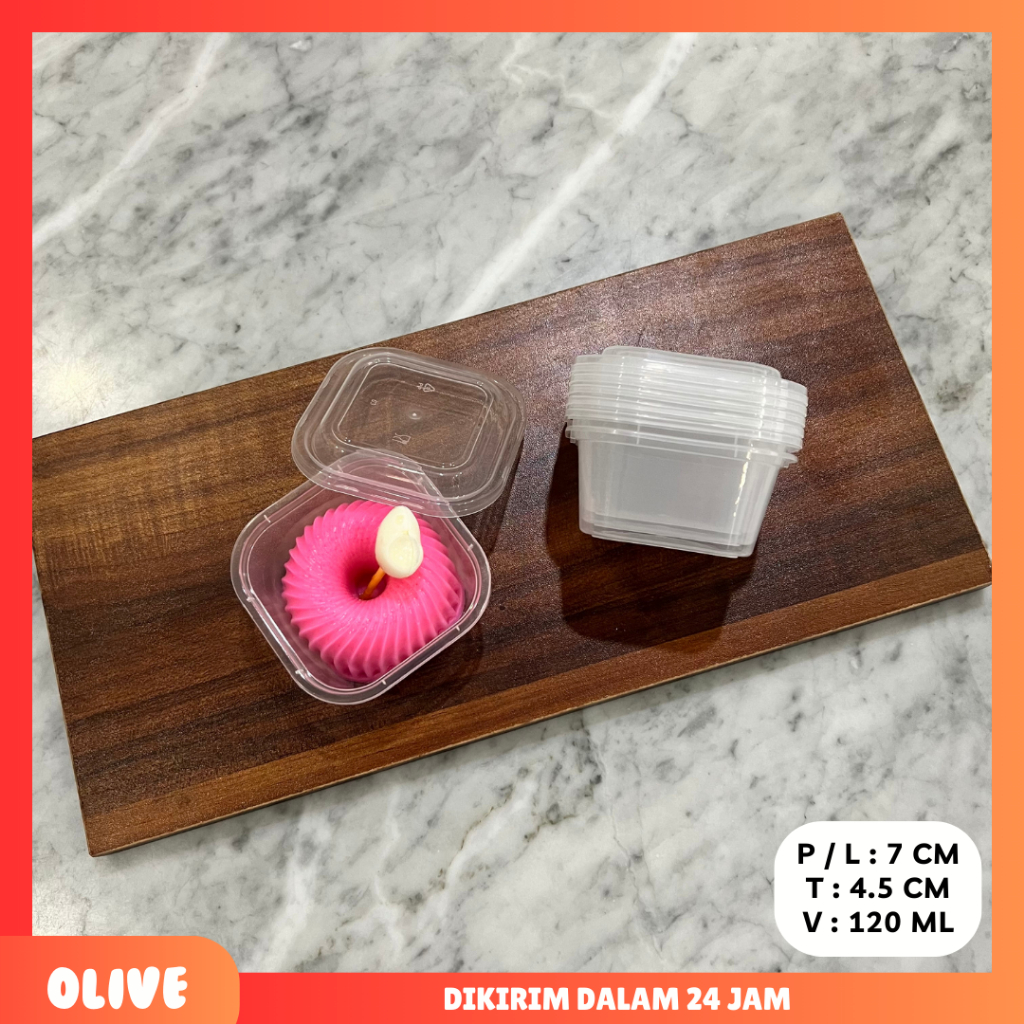 Thinwall 25 pcs mini puding volume 120 ml wadah cetakan puding mini jelly ball