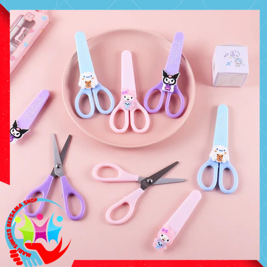 

MSBS Gunting Motif Karakter Lucu Alat Tulis Anak Sekolah Kartun Diy Kertas Tangan Kantor ATK Scissors Mini
