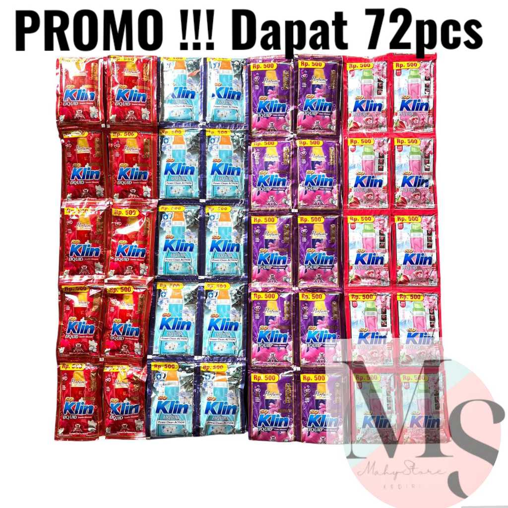 72pcs Soklin Liquid 500an Detergent Cair Murah