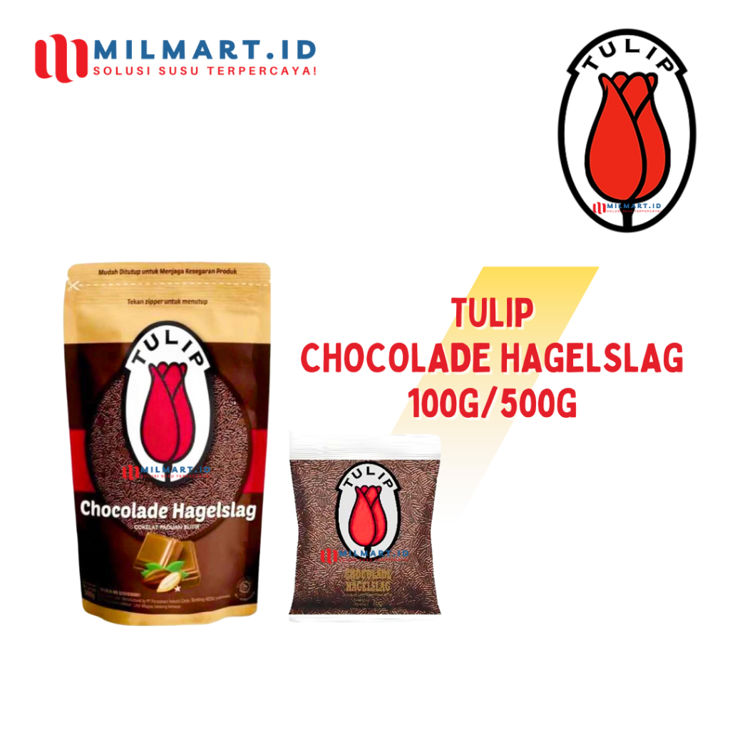 

TULIP CHOCOLADE HAGELSLAG 100G/500G TULIP COKLAT MEISIS TULIP COKELAT BUTIR