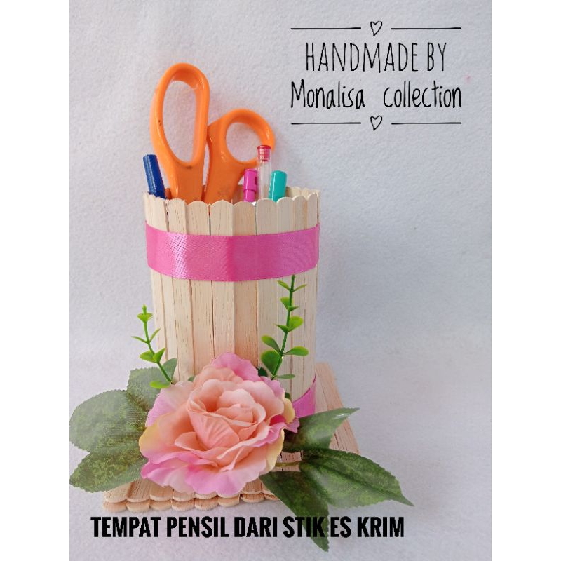 

Tempat pensil dari stik es krim kerajinan dari stik es krim prakarya sekolah