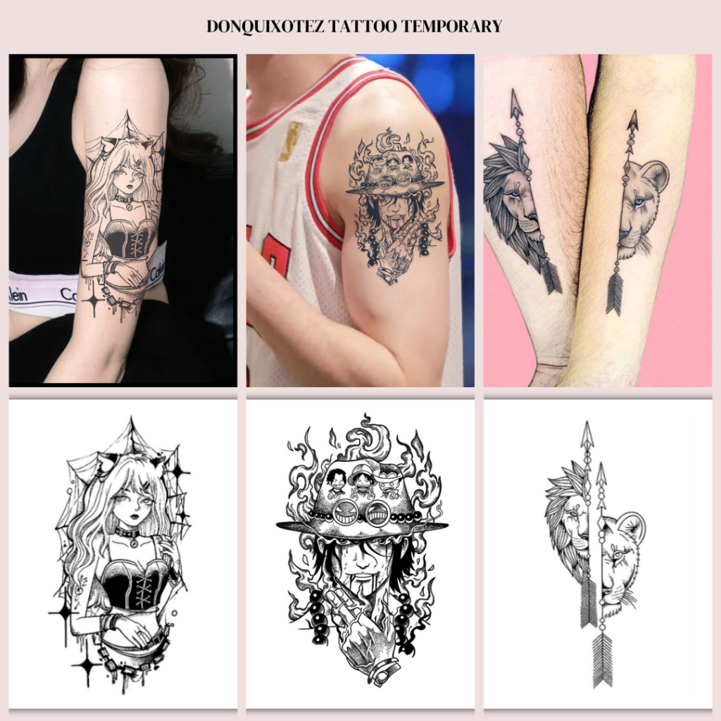 PREMIUM TATTOO TEMPORARY FRUIT INK TATO TEMPORER SEMI PERMANEN 11x18 CM TAHAN LAMA MOTIF COWO CEWE O