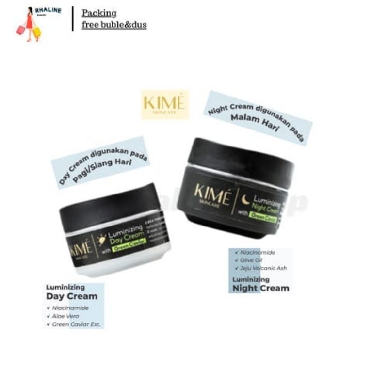 day cream dan night cream kime(Mitra resmi kime skincare)BPOM
