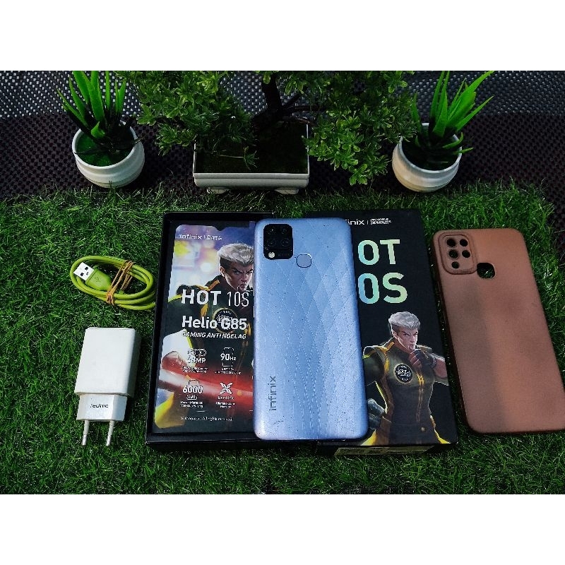 Infinix hot 10s 4/64gb hp murah spek udah enak buat game moba