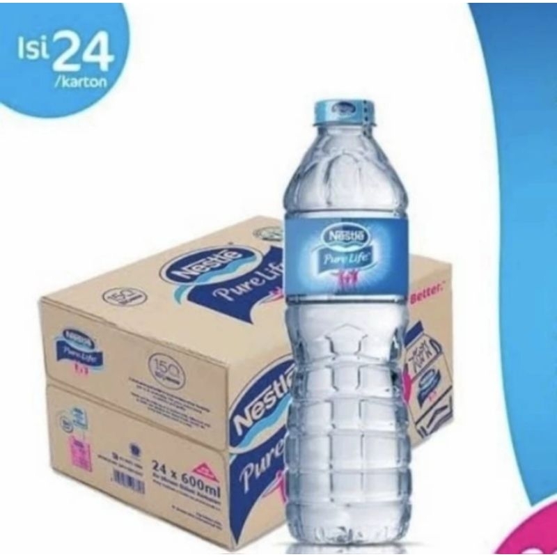 

air mineral nestle pure life 600ml karton minuman kemasan siap minum