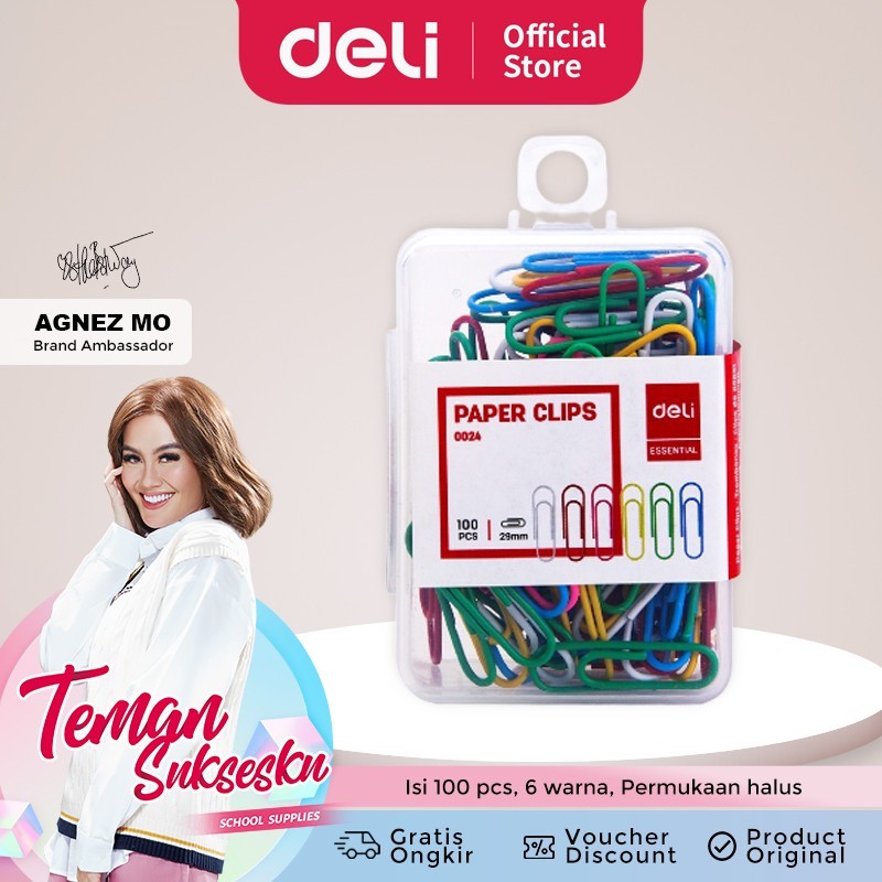 

TBMO DELI PAPER CLIP COLOR 100PCS E0024 - OC