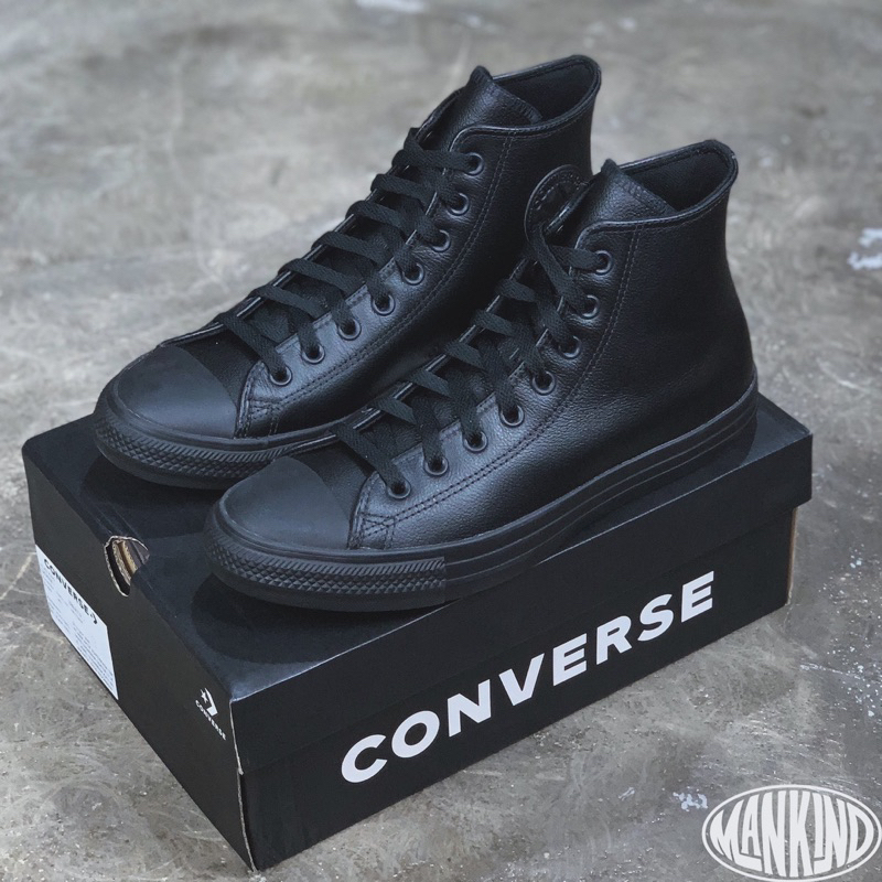 Converse CT Hi Leather Monoblack 100% Original Resmi PT MAP Aktif