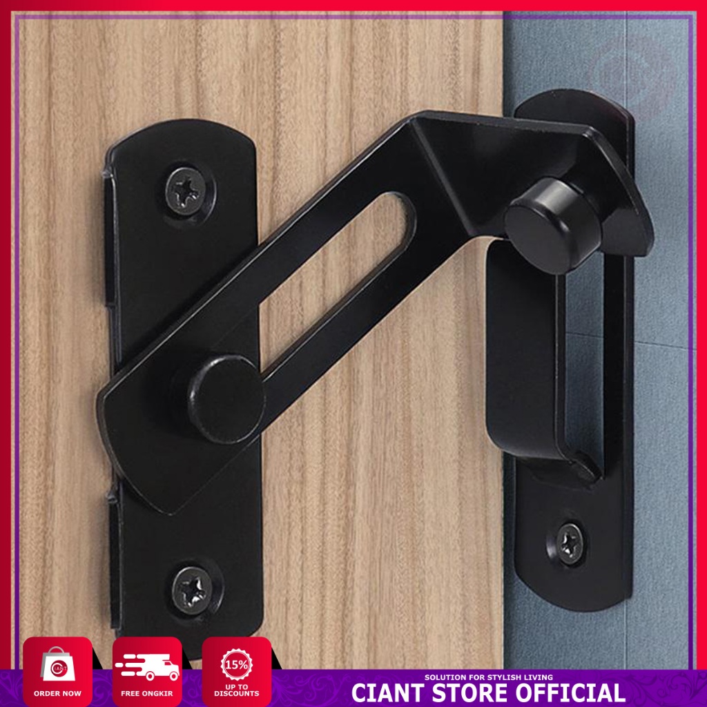 GRENDEL SUDUT LEMARI SIKU KUNCI PINTU GEMBOK KAIT CANTOLAN PENGAMAN