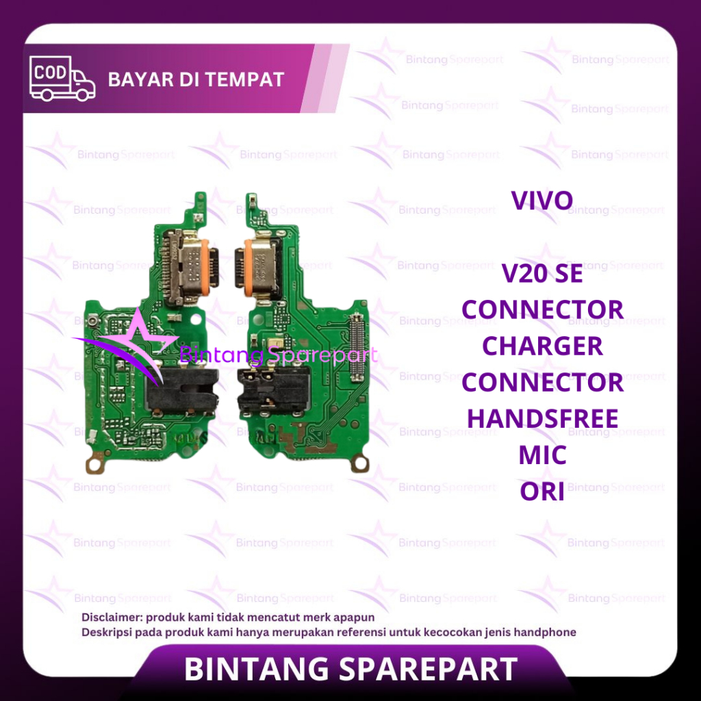 FLEXIBEL VIVO V20 SE + CONNECTOR CHARGER + CONNECTOR HANDSFREE + MIC ORI