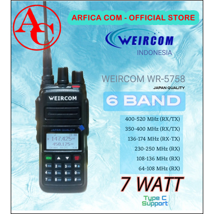 HT WEIRCOM WR5758 6BAND MURAH ORIGINAL HT WEIRCOM WR-5758 7 WATT 6BAND ORIGINAL