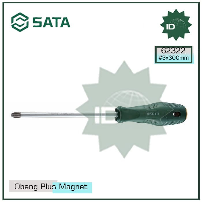 Obeng Plus #3 x 300 mm Acetate 62322 Sata