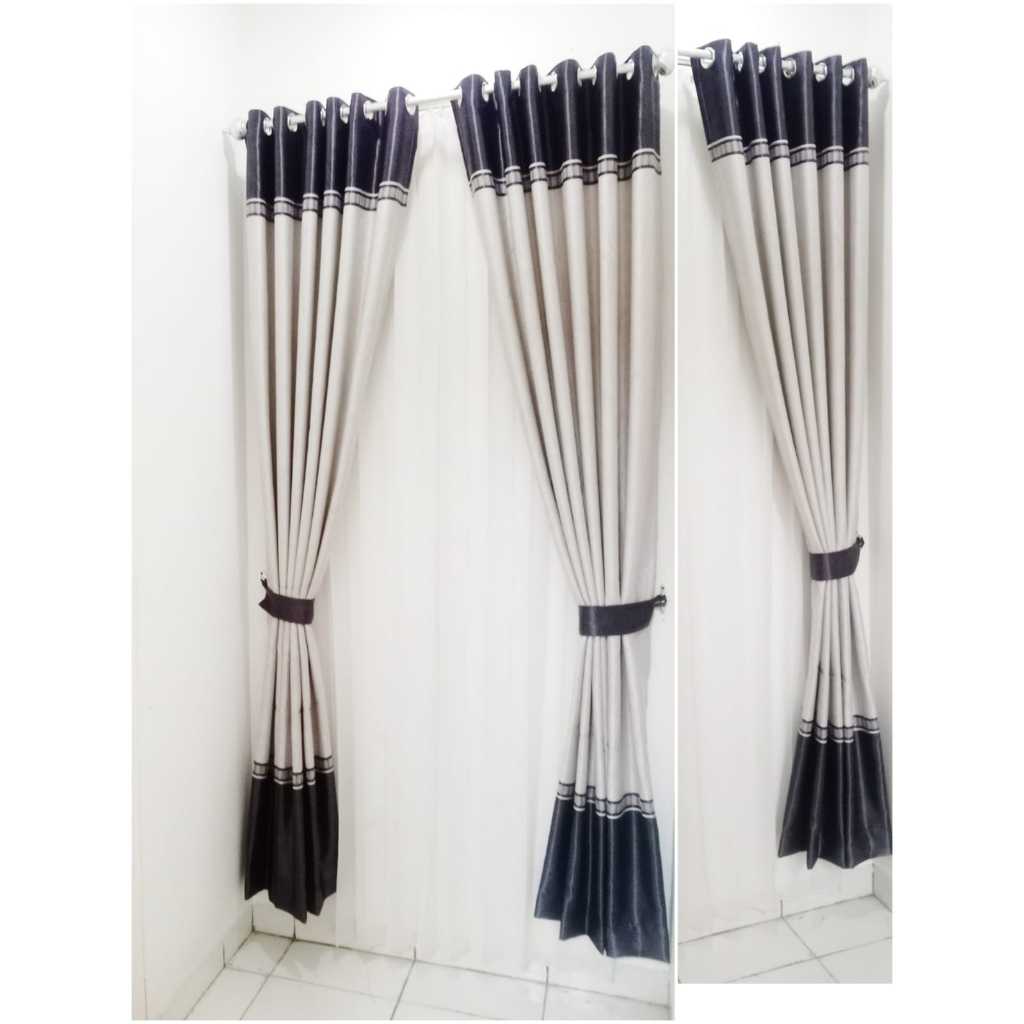 gorden jendela gorden pintu gorden smokring blackout kombinasi PREMIUM serat bludru gorden jendela