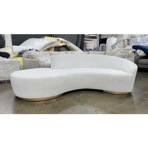 sofa curved list gold